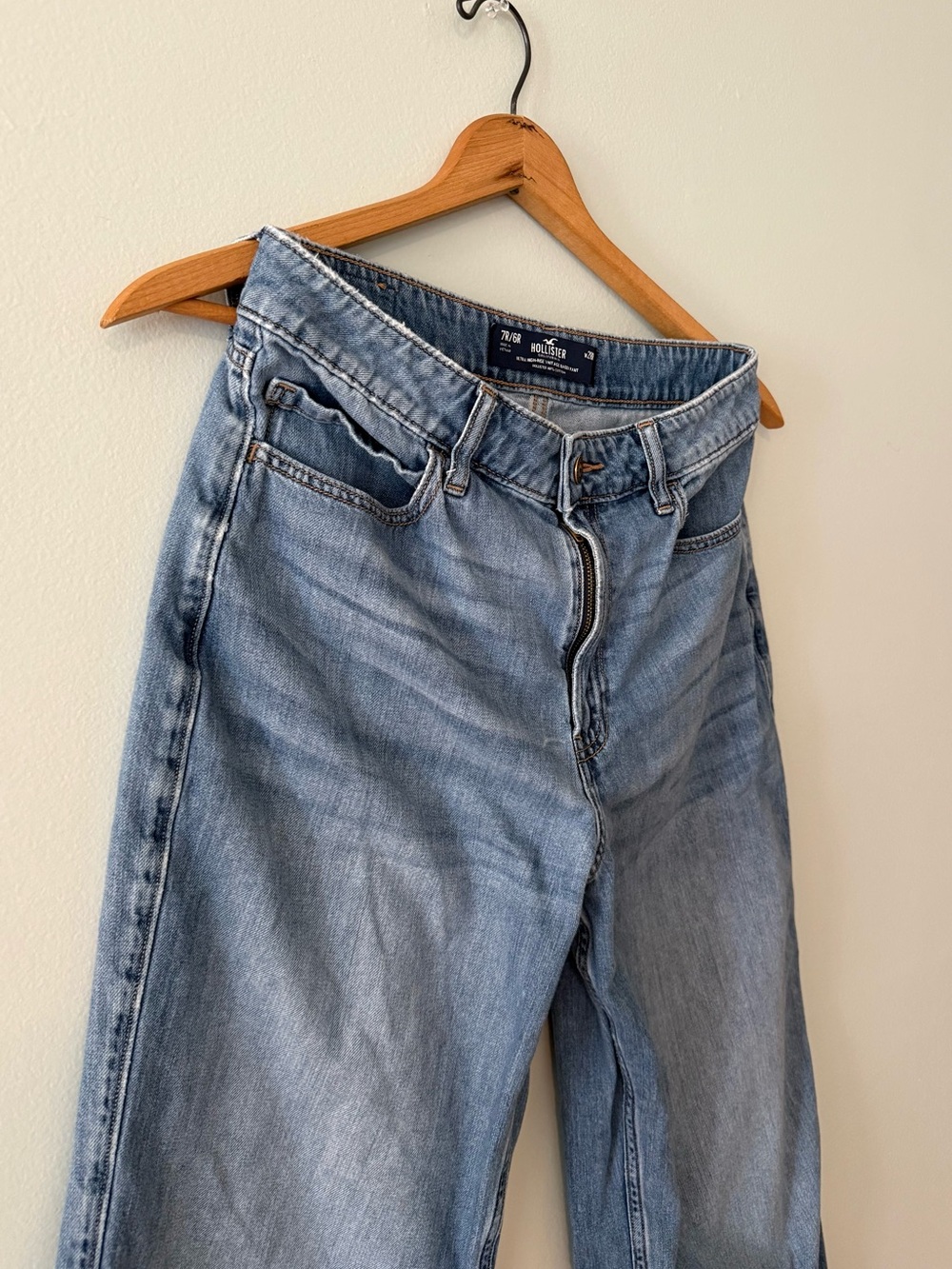 Hollister Light Wash Straight Leg Jeans